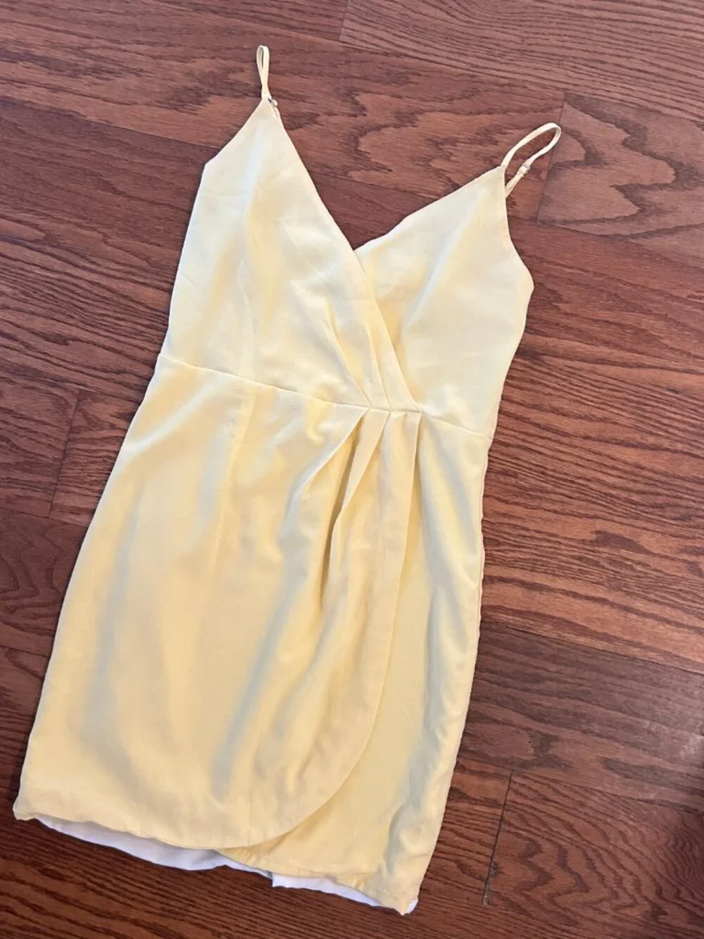Lavender Brown Silk Wrap Mini Dress Size Small Butter Yellow Cocktail Wedding